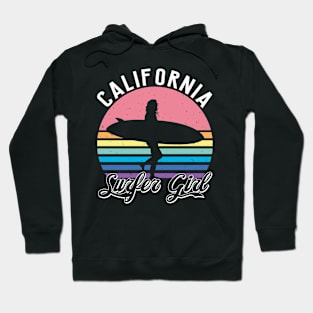 Surfer Girl California Surfing Surf Beach Women Cute Summer Hoodie